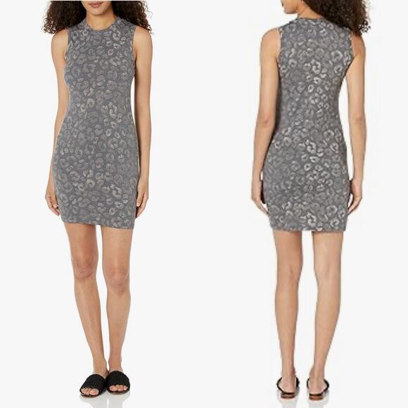 Sundown by Splendid Jenny Mini Muscle Tank Dress Leopard Print size XL - Picture 1 of 8